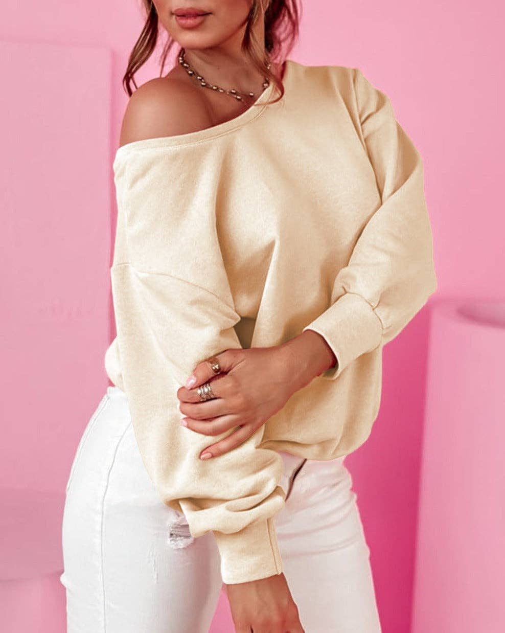 SB323 Bow Back Crew Neck Sweatshirt